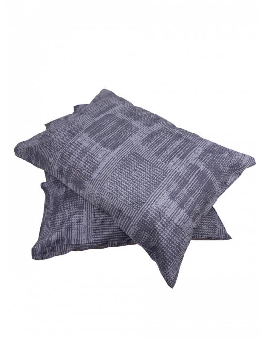 Clasy Ranforce 2 Adet Yastık Kılıfı Çizgili Desenli Gri