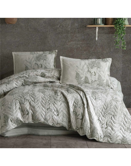 Clasy Ranforce Çift Kişilik Dört Mevsim Set Tuva V1 Yeşil