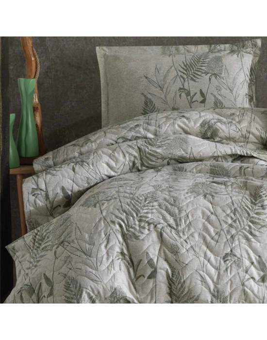 Clasy Ranforce Çift Kişilik Dört Mevsim Set Tuva V1 Yeşil