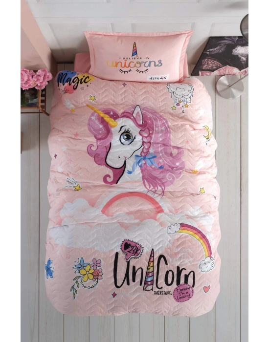 Clasy Ranforce Dört Mevsim Set Tek Kişilik Pink Dreams V1 Pudra