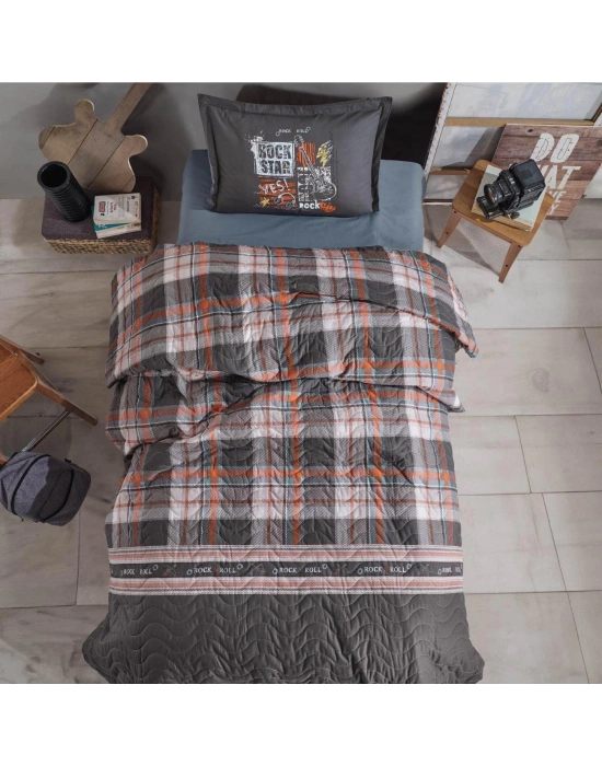 Clasy Ranforce Dört Mevsim Tek Kişilik Rock İn Roll V1 Gri