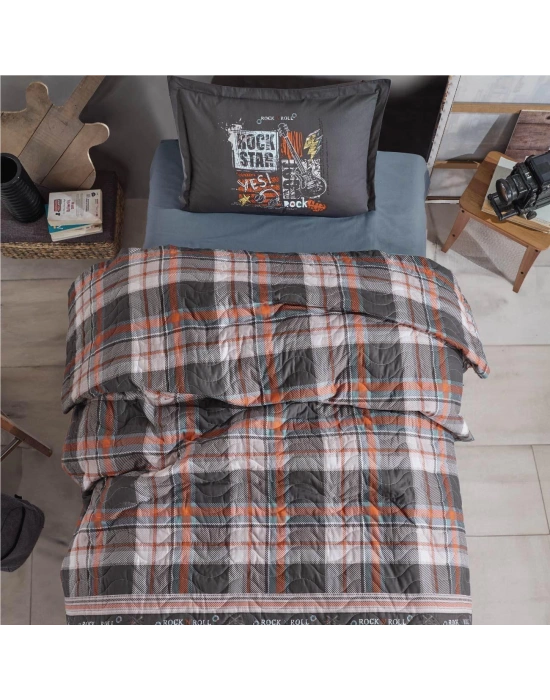 Clasy Ranforce Dört Mevsim Tek Kişilik Rock İn Roll V1 Gri