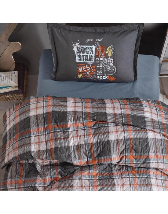 Clasy Ranforce Dört Mevsim Tek Kişilik Rock İn Roll V1 Gri