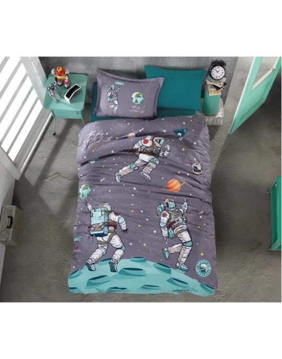 Clasy Ranforce Genç Nevresim Takımı Tek Kişilik Space V1 Antrasit