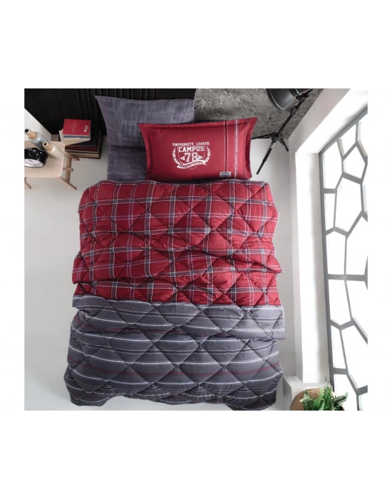 Clasy Ranforce Genç Uyku Seti Tek Kişilik Campus V1 Bordo