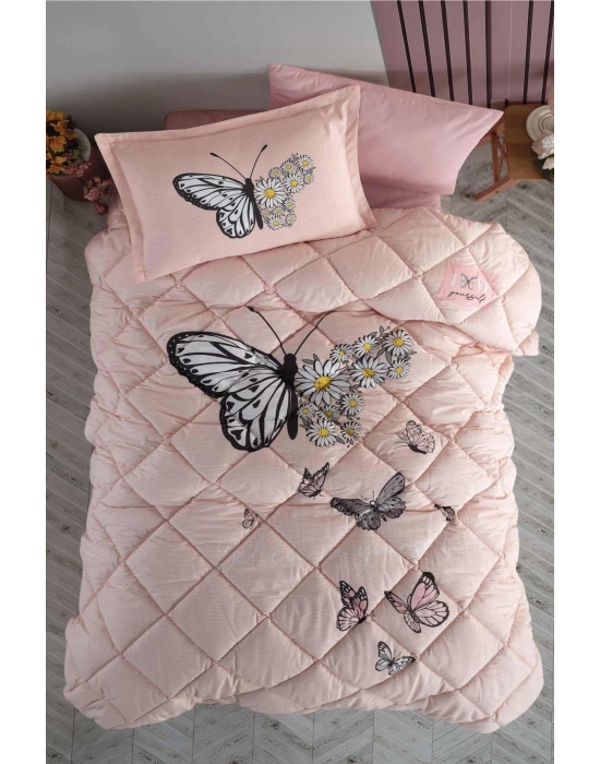 Clasy Ranforce Genç Uyku Seti Tek Kişilik Daisy Love V2 Somon