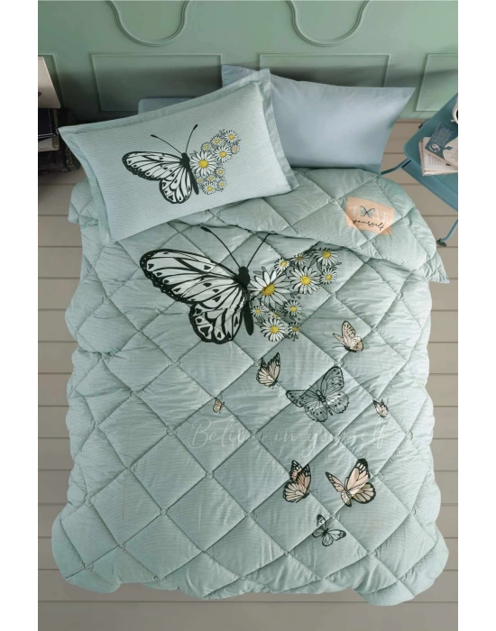 Clasy Ranforce Genç Yorgan Seti Tek Kişilik Daisy Love V1 Mint