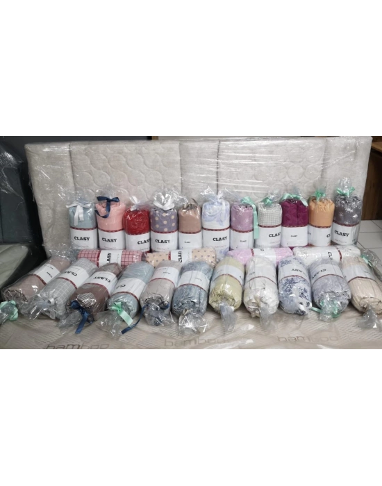 Clasy Ranforce Lastikli Çarşaf Seti Çift Kişilik