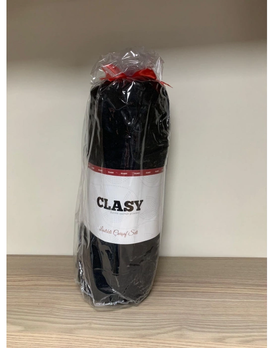 Clasy Ranforce Lastikli Çarşaf Seti Çift Kişilik Siyah