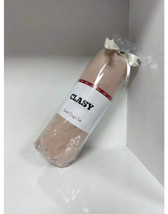 Clasy Ranforce Lastikli Çarşaf Seti Tek Kişilik Açık Düz Kahverengi