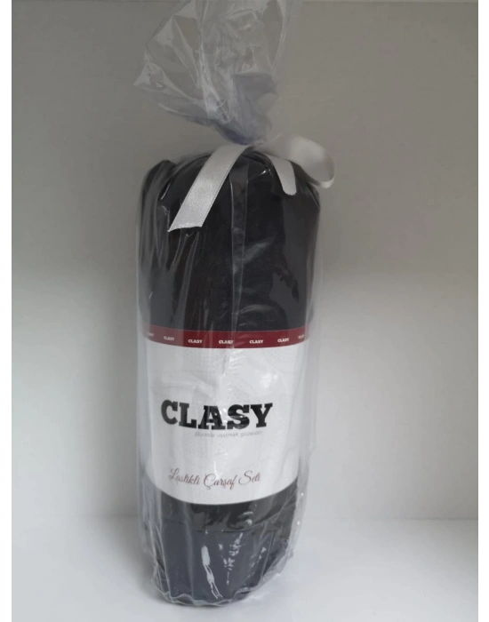 Clasy Ranforce Lastikli Çarşaf Seti Tek Kişilik Antrasit
