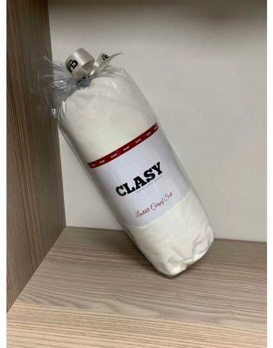 Clasy Ranforce Lastikli Çarşaf Seti Tek Kişilik Beyaz flz4