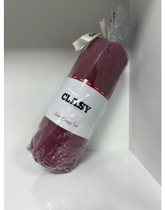 Clasy Ranforce Lastikli Çarşaf Seti Tek Kişilik Düz Bordo