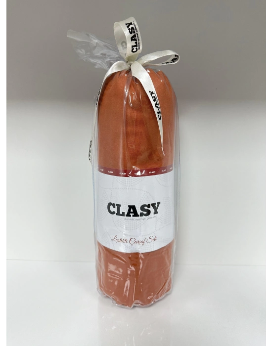 Clasy Ranforce Lastikli Çarşaf Seti Tek Kişilik Düz Kiremit