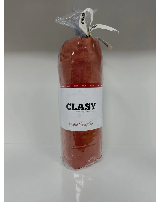 Clasy Ranforce Lastikli Çarşaf Seti Tek Kişilik Düz Kiremit Rengi