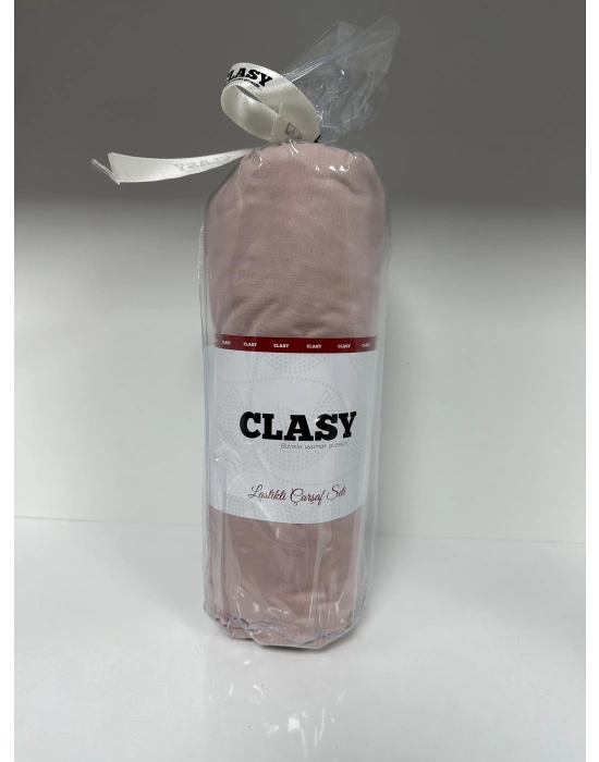Clasy Ranforce Lastikli Çarşaf Seti Tek Kişilik Düz Pudra