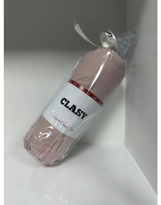Clasy Ranforce Lastikli Çarşaf Seti Tek Kişilik Düz Pudra