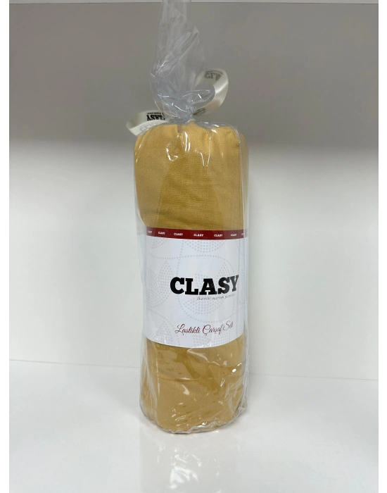Clasy Ranforce Lastikli Çarşaf Seti Tek Kişilik Hardal