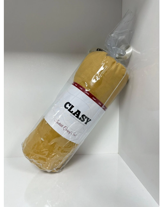 Clasy Ranforce Lastikli Çarşaf Seti Tek Kişilik Hardal