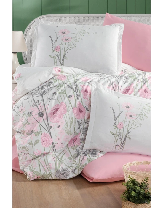 Clasy Ranforce Nevresim Takımı Çift Kişilik Angola V1 Pembe