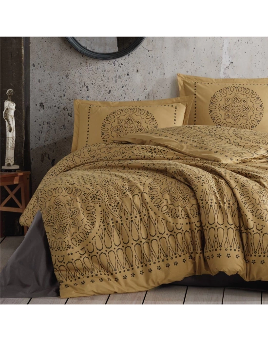 Clasy Ranforce Nevresim Takımı Tek Kişilik Merit V1 Hardal