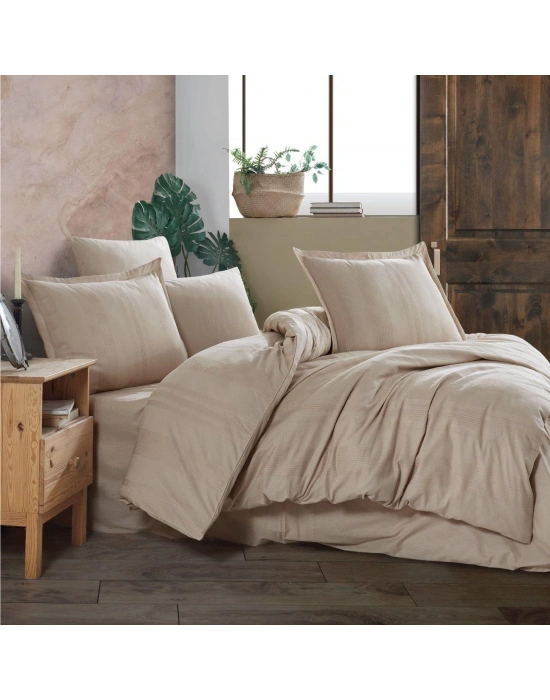 Clasy Ranforce Nevresim Takımı Tek Kişilik Unita V1 Bej