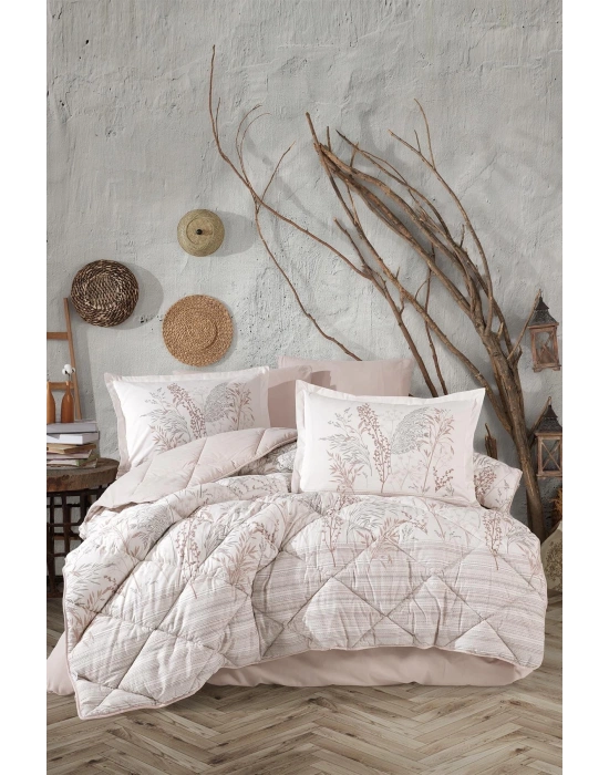 Clasy Ranforce Uyku Seti Çift Kişilik Betina V1 Taş Rengi