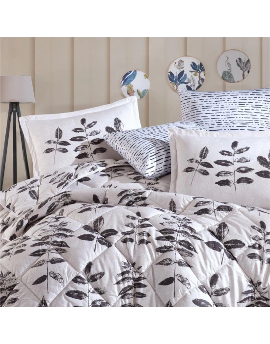 Clasy Ranforce Uyku Seti Çift Kişilik Hafsa V1 Antrasit