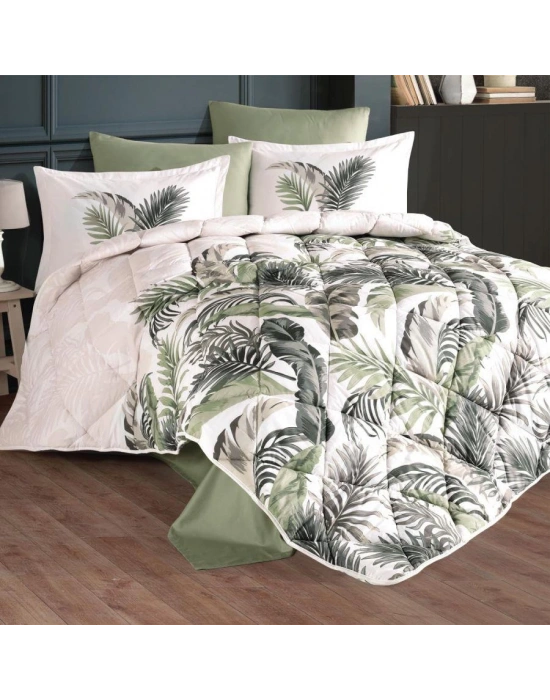 Clasy Ranforce Uyku Seti Çift Kişilik Hena V2 Yeşil