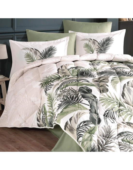 Clasy Ranforce Uyku Seti Çift Kişilik Hena V2 Yeşil