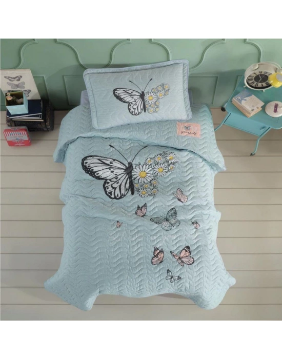 Clasy Ranforce Yatak Örtüsü Tek Kişilik Daisy Love V1 Mint