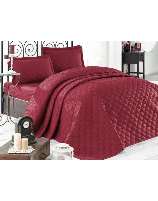 Clasy Ranforce Yatak Örtüsü Tek Kişilik Rabel V2 Bordo