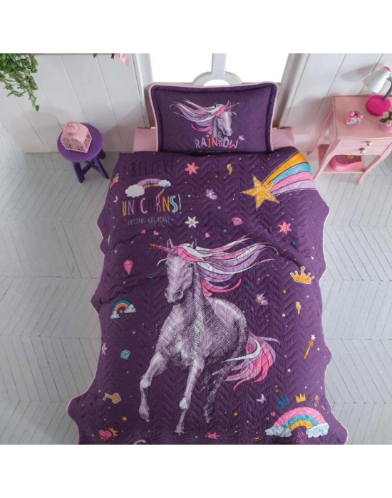 Clasy Ranforce Yatak Örtüsü Tek Kişilik Rainbow