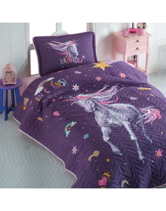 Clasy Ranforce Yatak Örtüsü Tek Kişilik Rainbow