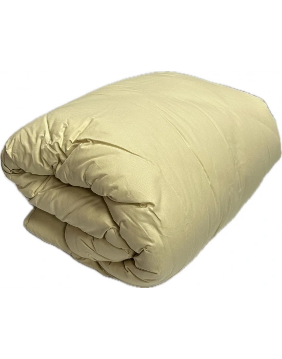 Clasy Ranforce Yorgan Tek Kişilik İki Renkli Sarı - Gri