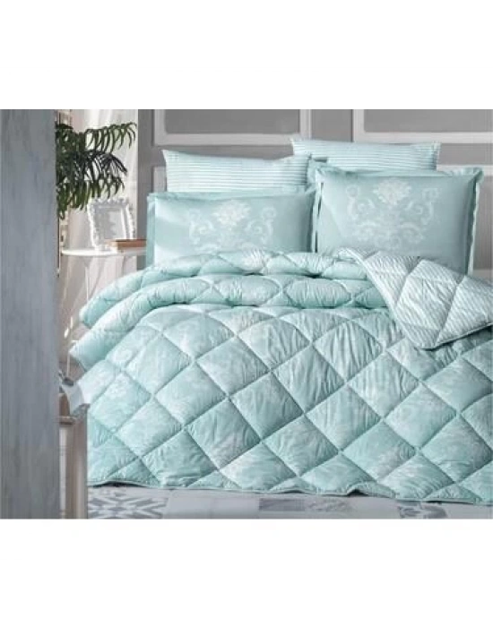 Clasy Ranforce Yorgan Tek Kişilik Tekli Alone V2 Su Yeşili