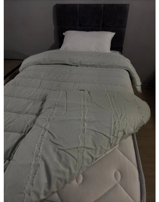 Clasy Saten %100 Pamuk Saten Tek kişilik Yorgan Avola V2 Adaçayı