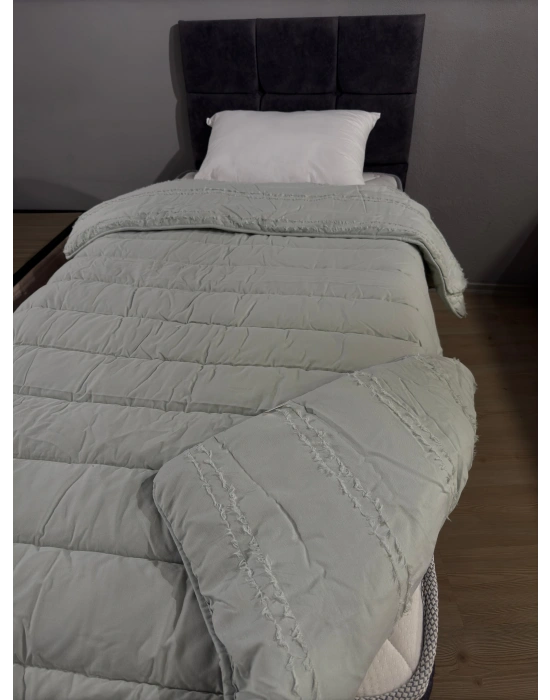 Clasy Saten %100 Pamuk Saten Tek kişilik Yorgan Avola V2 Adaçayı