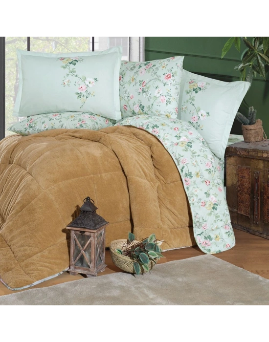 Clasy Wellsoft Çift Kişilik Çift Taraflı Uyku Seti Elara V2 Hardal Rengi Yeni Sezon Yeni Ürün