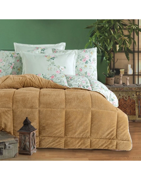 Clasy Wellsoft Çift Kişilik Çift Taraflı Uyku Seti Elara V2 Hardal Rengi Yeni Sezon Yeni Ürün