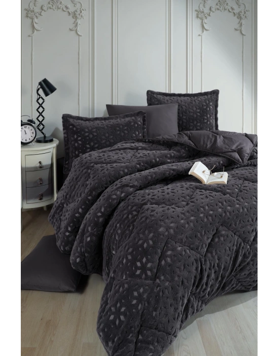 Clasy Wellsoft Jakarlı Tek Kişilik Uyku Seti Babil V1 Antrasit