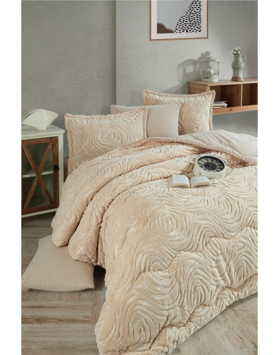 Clasy Wellsoft Jakarlı Tek Kişilik Uyku Seti Reste V1 Bej