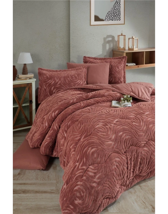 Clasy Wellsoft Jakarlı Tek Kişilik Uyku Seti Reste V4 Kiremit