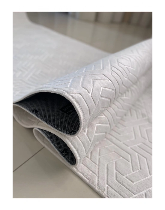 Filizon Lara Krem Armoni Kaymaz Taban Kesme Halı Yolluk Mutfak Halısı Salon Halısı Antre/Hol Halısı