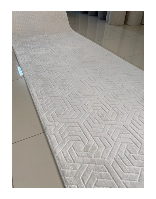 Filizon Lara Krem Armoni Kaymaz Taban Kesme Halı Yolluk Mutfak Halısı Salon Halısı Antre/Hol Halısı