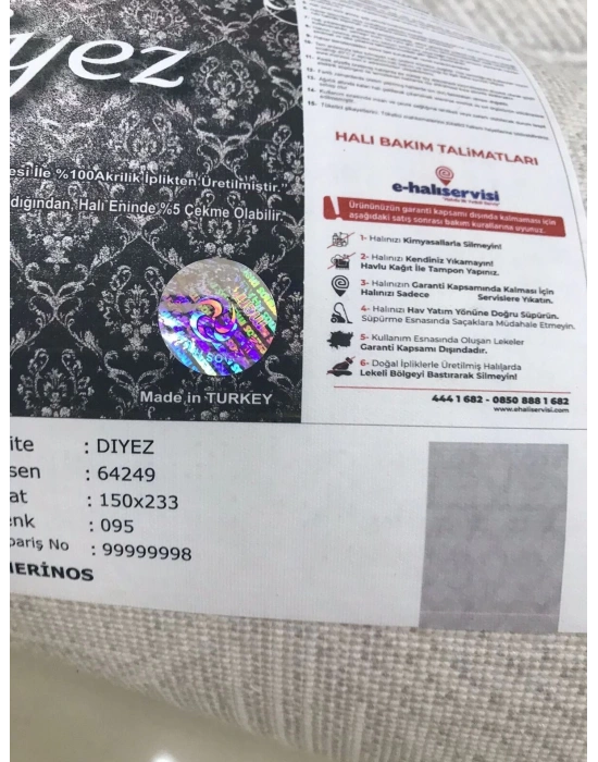 Merinos Halı 150x233 Diyez Koleksiyonu 64249-095