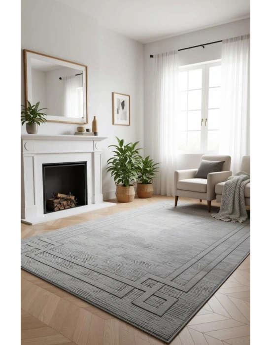 Merinos Halı 200x290 Bamboo Lavi Koleksiyonu 34666-095