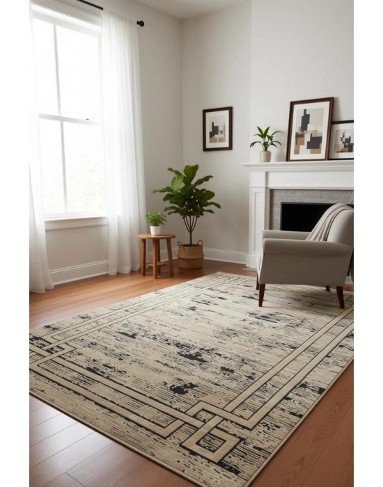 Merinos Halı 200x290 Bamboo Lavi Koleksiyonu 34666-975