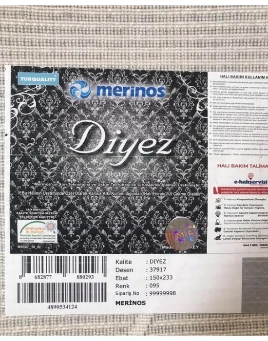Merinos Halı 200x290 Diyez Koleksiyonu 37917-095