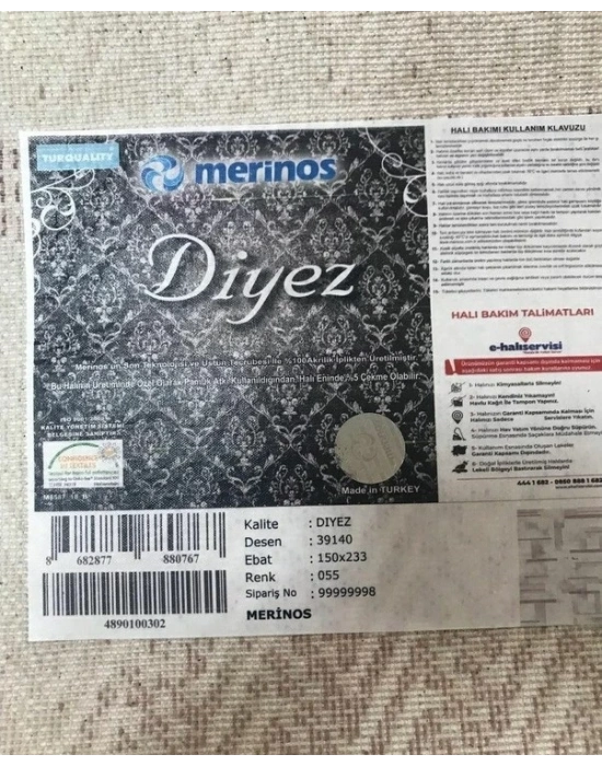 Merinos Halı 200x290 Diyez Koleksiyonu 39140-055